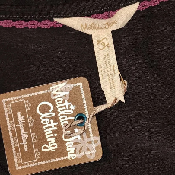 NWT Matilda Jane Womens Black Knit Long Sleeve Dress Small New - Picture 3 of 3